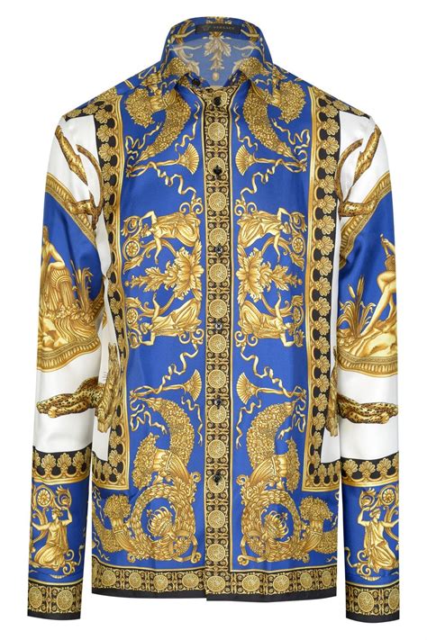 versace baroque print shirt